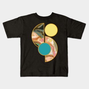 Bright vibrant modern earth tones colors unique original contemporary art 389 Abstract Kids T-Shirt